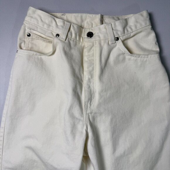 vintage White Tab 900 Series Levi's High Waist Tapered Leg Off White/Cream Sz 11 - Picture 4 of 16